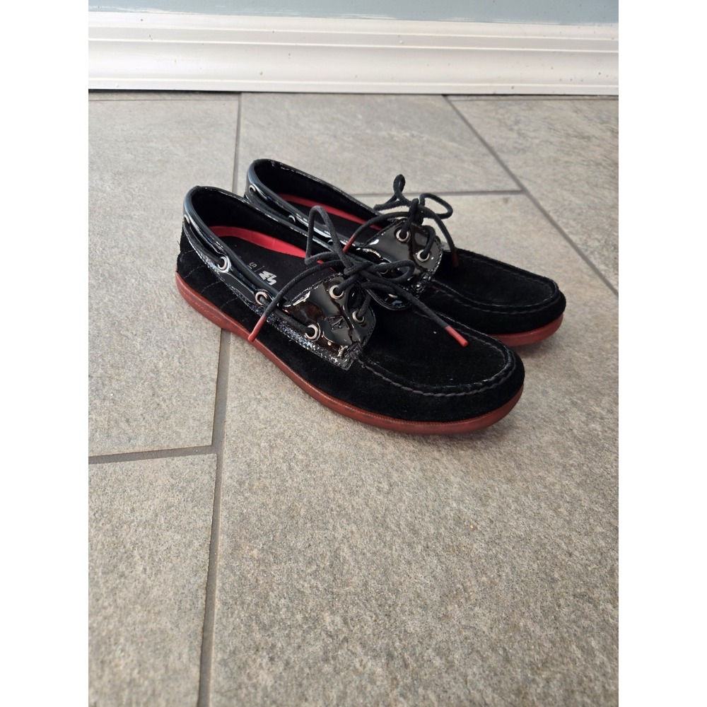 Sperry x Star Wars Flats Womens Size 8 Black A/O 2-Eye Darth Vader Leather Red